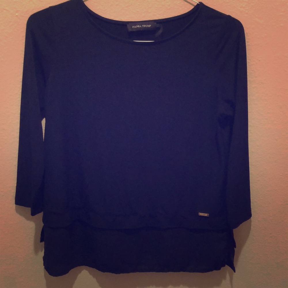 Ivanka Trump long sleeve black blouse